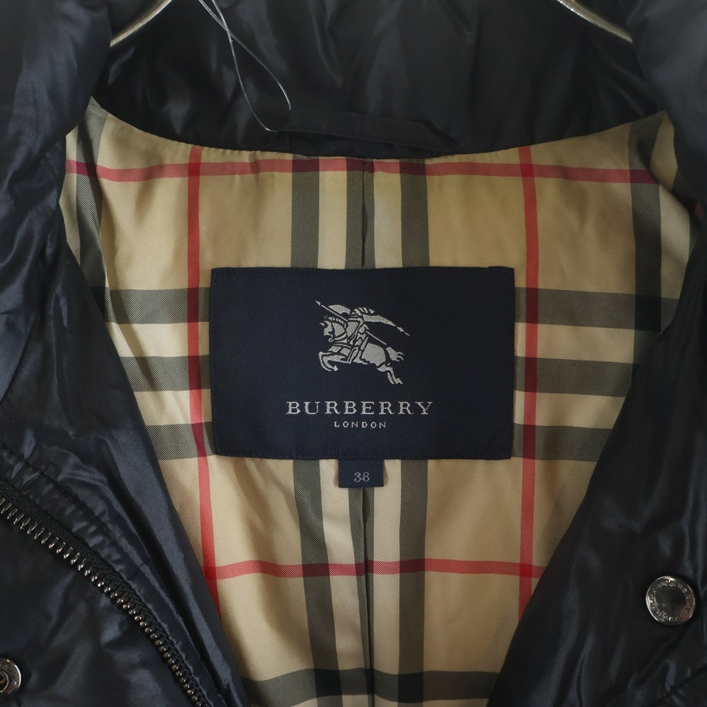 BURBERRY(バーバリー) ファーダウンジャケット ブラック #M レディース