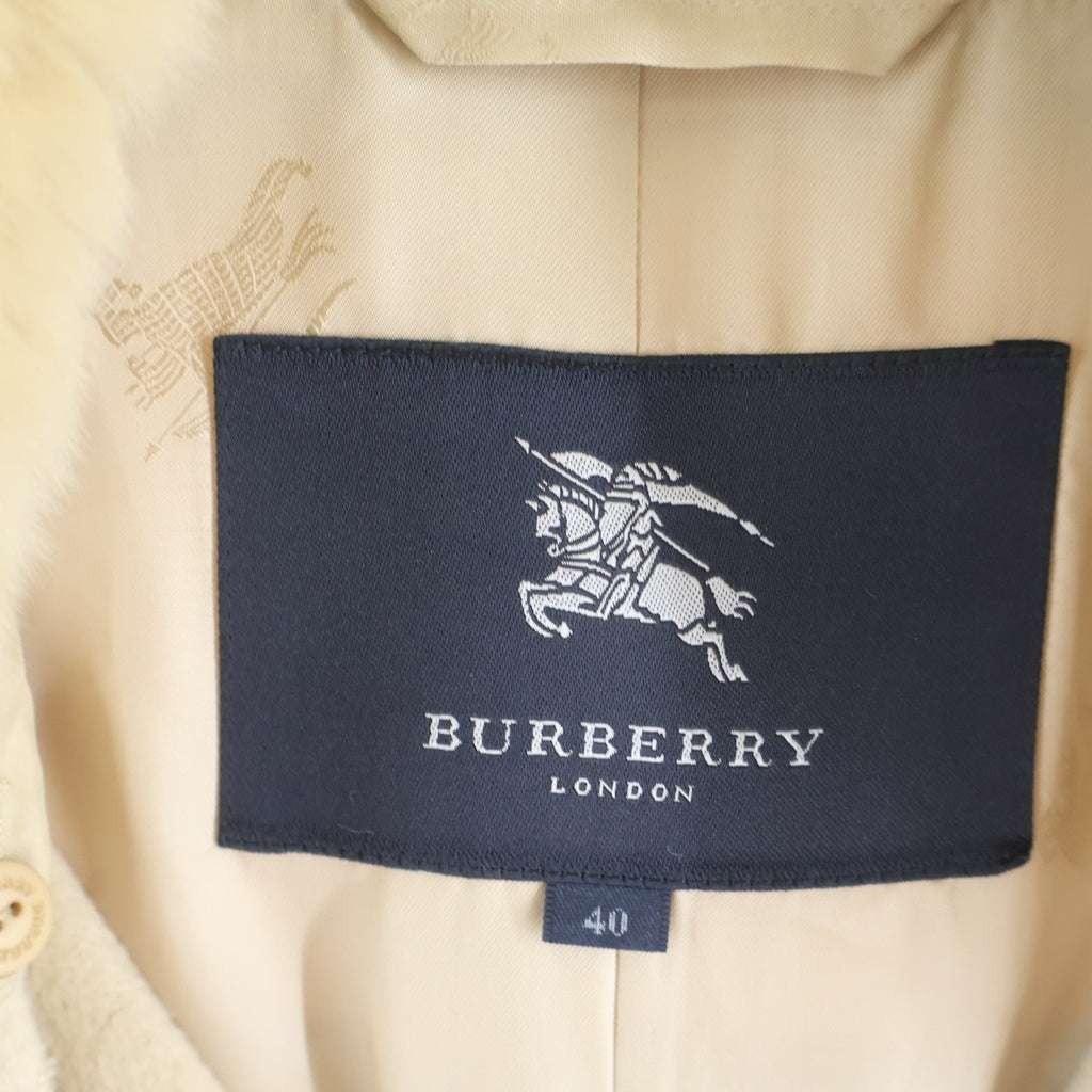 BURBERRY(バーバリー) アンゴラコート ベージュ #40 レディース
