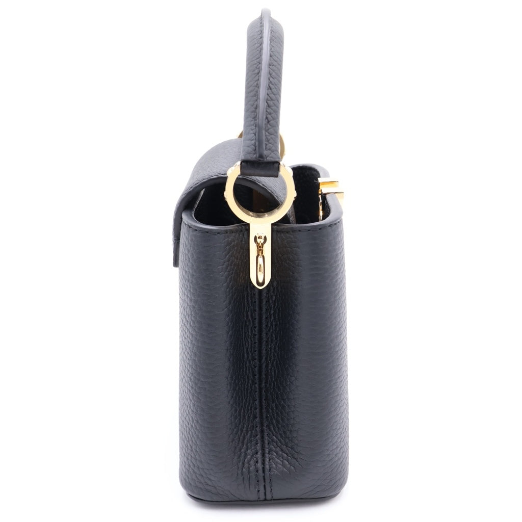 LOUIS VUITTON(ルイヴィトン) カプシーヌミニ ハンドバック 2wayショルダー シェル ゴールド金具 レザー ブラック M25903 レディース