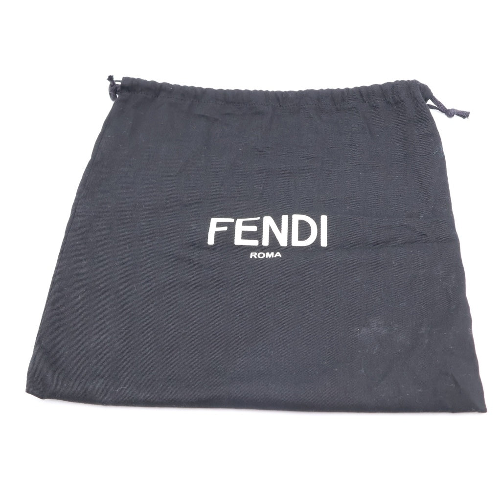 FENDI(フェンディ) ズッカ ソフトトランク バケット ショルダーバッグ キャンバス レザー ブラック 7VA565 レディース