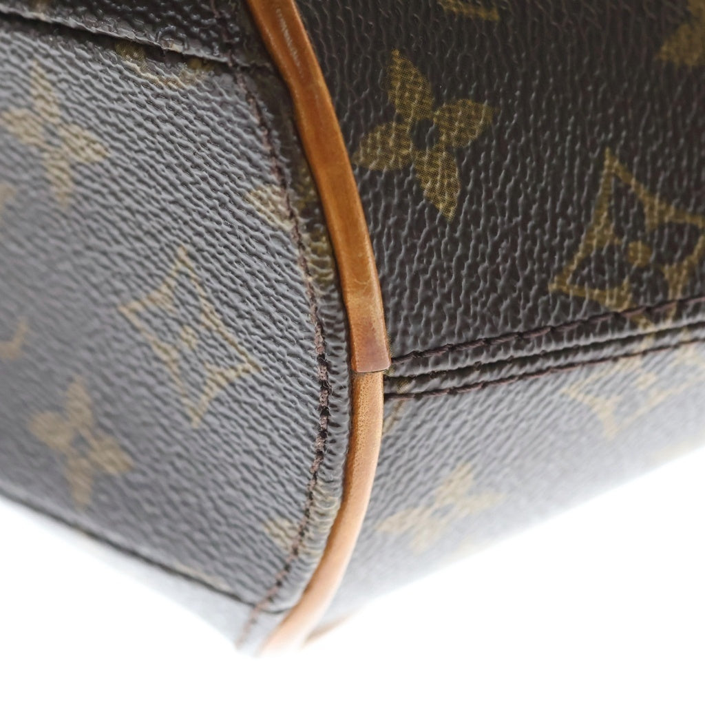 LOUIS VUITTON(ルイヴィトン) モノグラム エリプスPM ハンドバッグ ブラウン レザー×PVC M51127 ゴールド金具 レディース