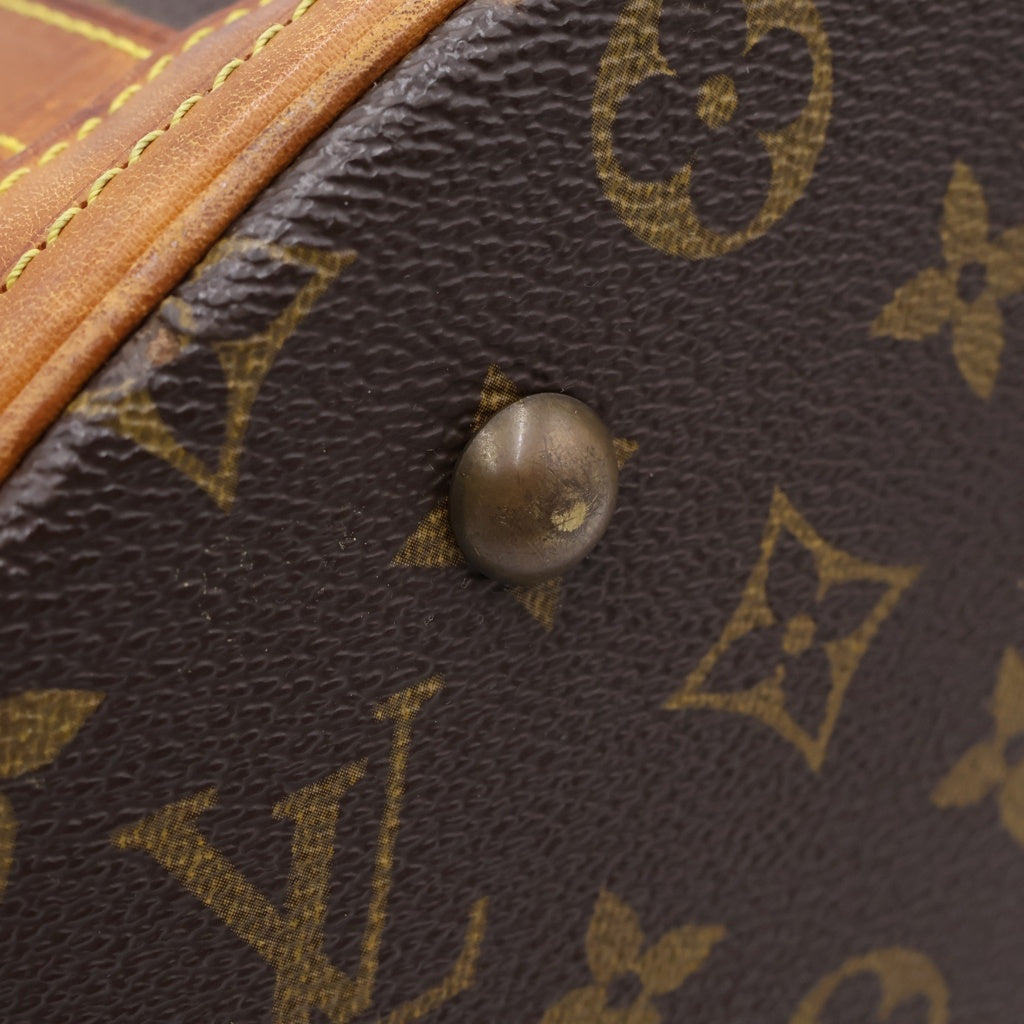 LOUIS VUITTON(ルイヴィトン) モノグラム バゲットPM ハンドバッグ トートバッグ ブラウン レザー×PVC M42238 ゴールド金具 レディース