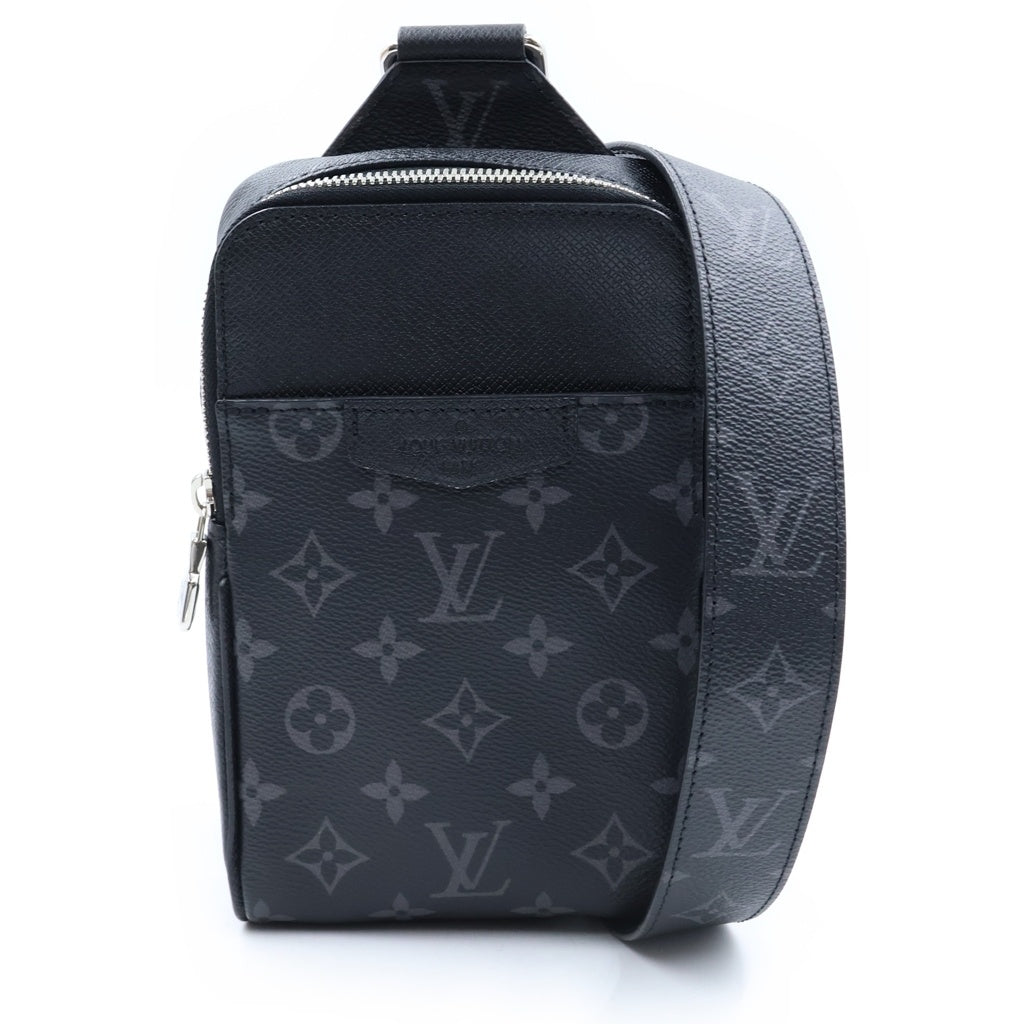 LOUIS VUITTON(ルイヴィトン) モノグラムエクリプス タイガ アウトドア スリングバッグ ボディバッグ ウエストバッグ ショルダーバッグ ブラック PVCレザー M30741 シルバー金具 レディース
