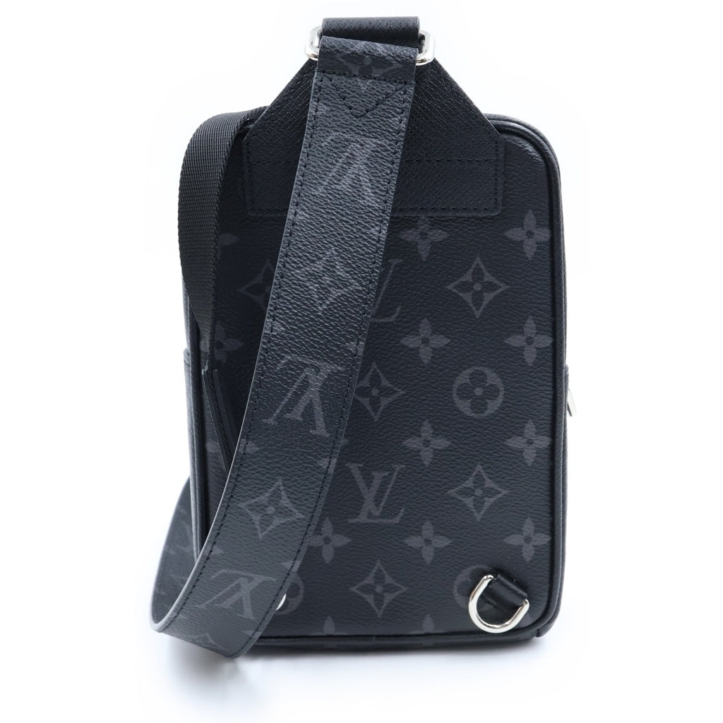 LOUIS VUITTON(ルイヴィトン) モノグラムエクリプス タイガ アウトドア スリングバッグ ボディバッグ ウエストバッグ ショルダーバッグ ブラック PVCレザー M30741 シルバー金具 レディース