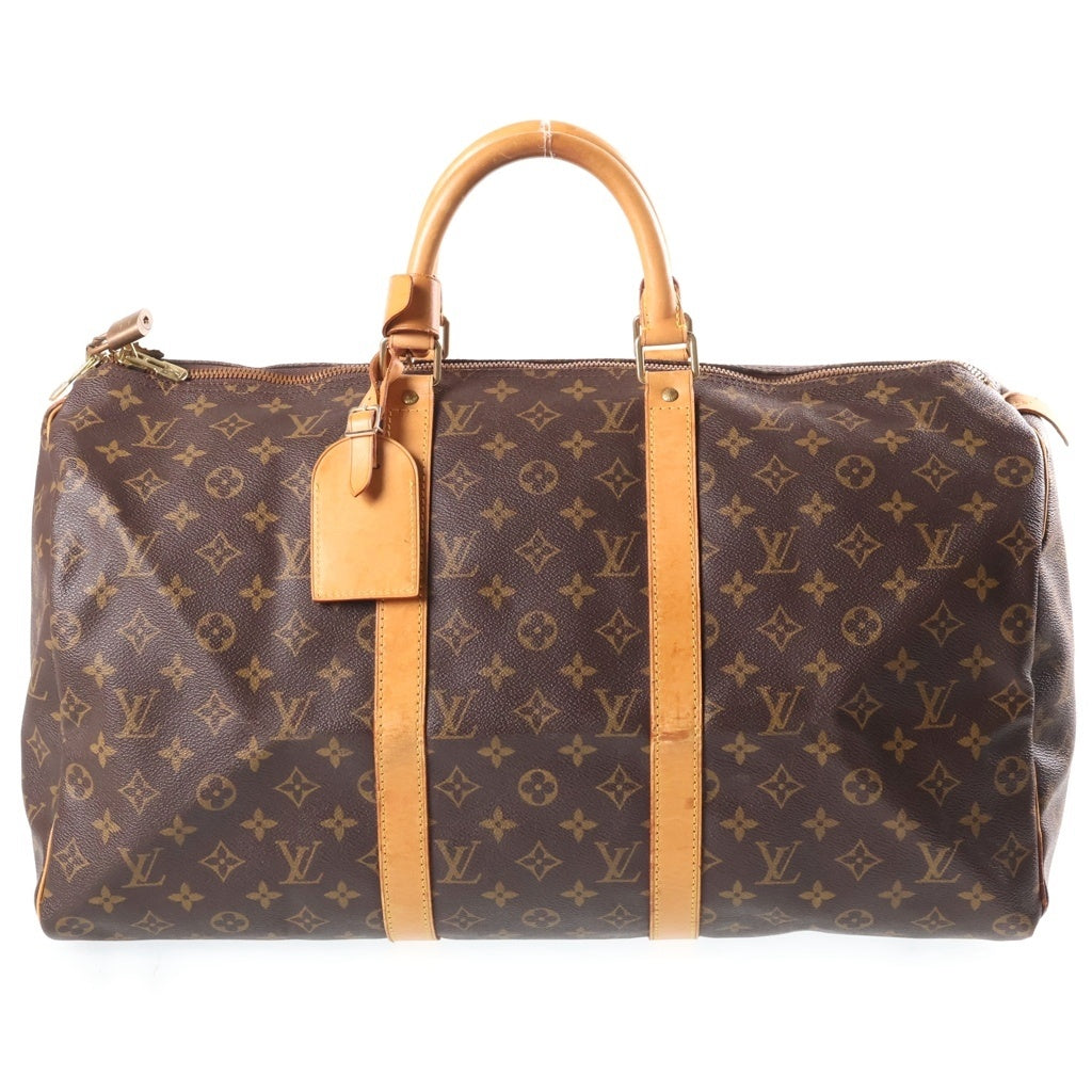 LOUIS VUITTON(ルイヴィトン) モノグラム キーポル50 PVC レザー ハンドバッグ ボストンバッグ ブラウン M41426