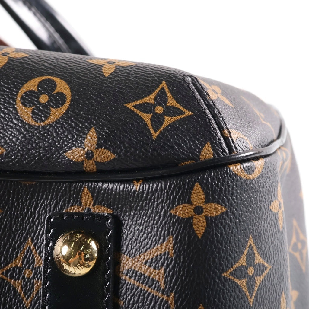 LOUIS VUITTON(ルイヴィトン) グリートモノグラム・ミラージュ ハンドバッグ ボストンバッグ ブラウン×ブラック レザー×PVC M95579 ゴールド金具 レディース