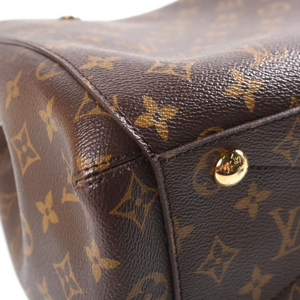 LOUIS VUITTON(ルイヴィトン) モノグラム モンテーニュMM ハンドバッグ ショルダーバッグ ブラウン PVC×レザー M41056 レディース