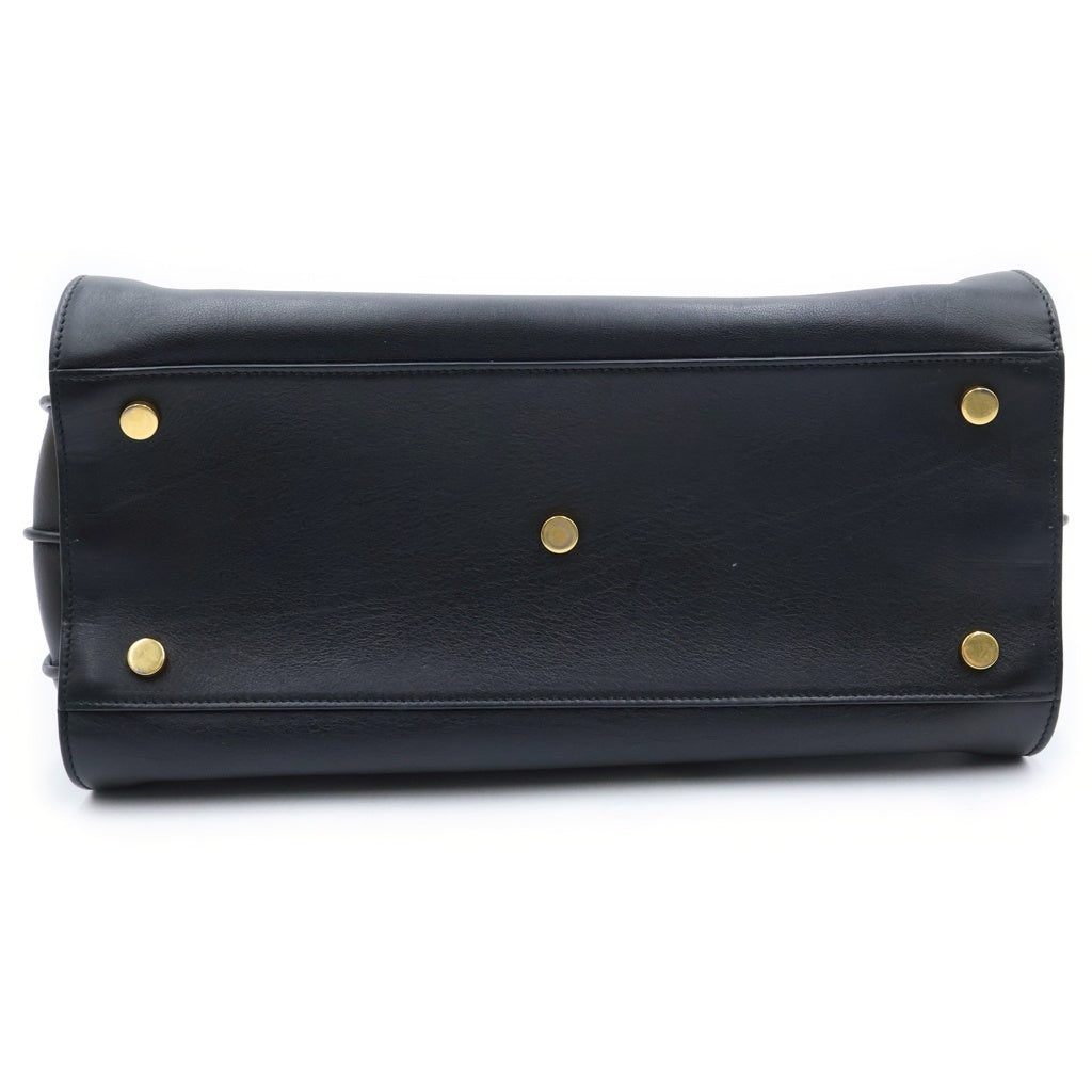 SAINT LAURENT PARIS(サンローランパリ) サックドジュール ナノ 2WAYハンドバッグ ショルダーバッグ ブラック レザー ゴールド金具 レディース