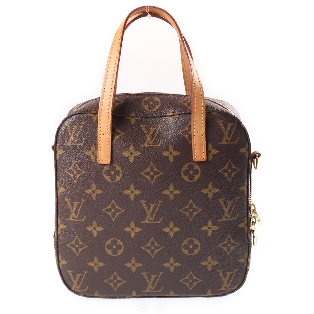 LOUIS VUITTON(ルイヴィトン) モノグラム スポンティーニ ショルダーバッグ ブラウン レザー×PVC M47500 ゴールド金具 レディース