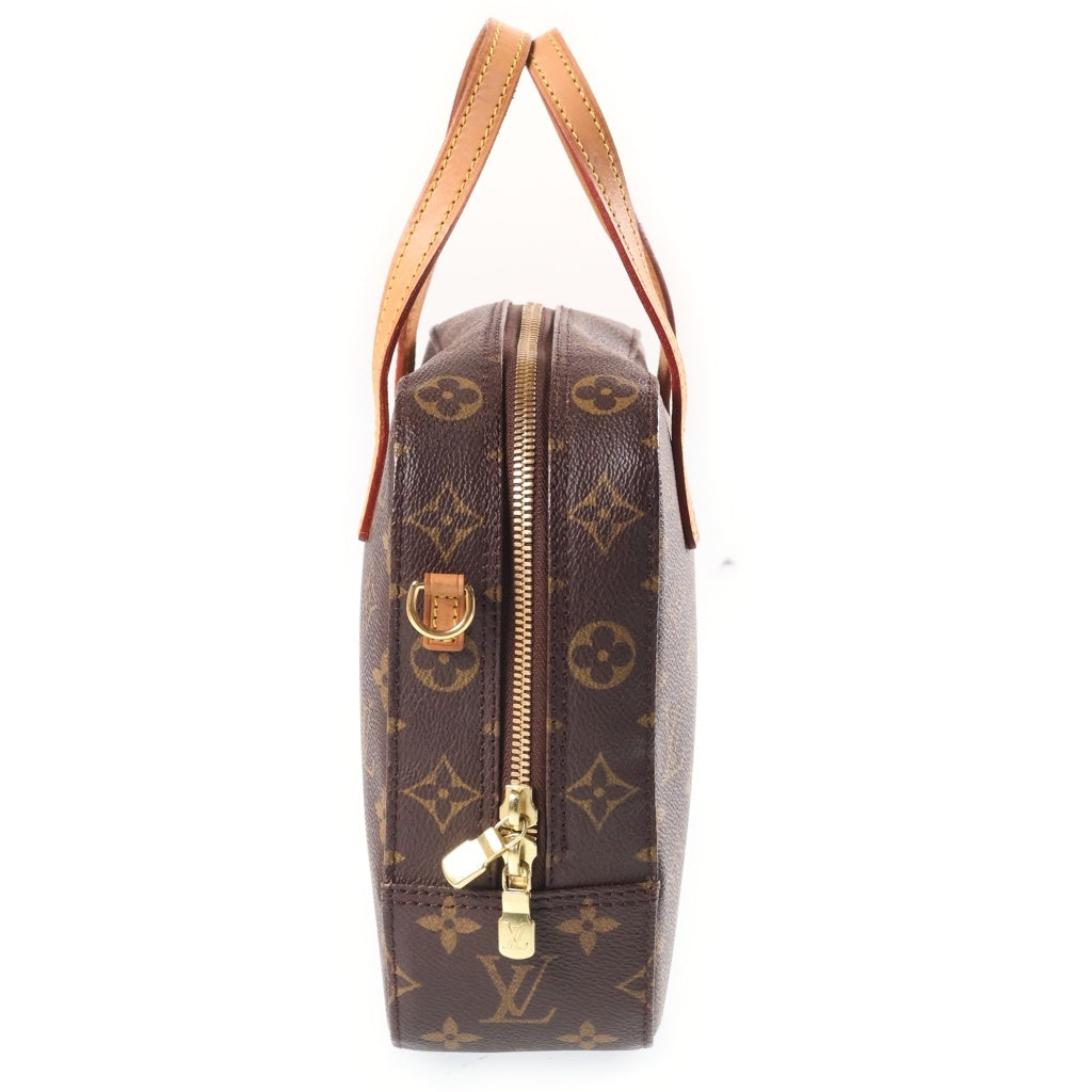 LOUIS VUITTON(ルイヴィトン) モノグラム スポンティーニ ショルダーバッグ ブラウン レザー×PVC M47500 ゴールド金具 レディース