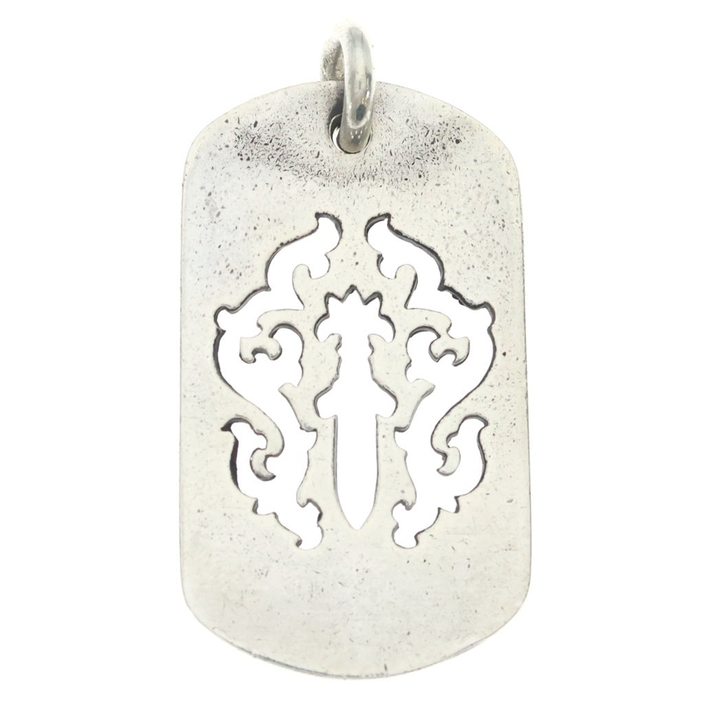CHROME HEARTS(クロムハーツ) D TAG LRG DAGGER ヴァインダガーカットアウトドッグタグ ラージ ペンダントトップ シルバー BCA240