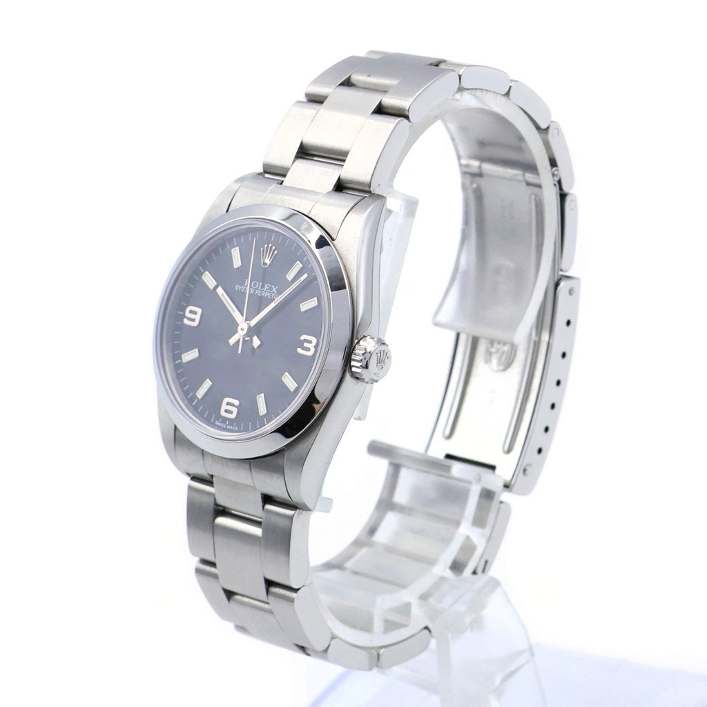 ROLEX(ロレックス) オイスターパーペチュアル 黒文字盤 ステンレス 自動巻き SS/AT 77080 F番 腕時計