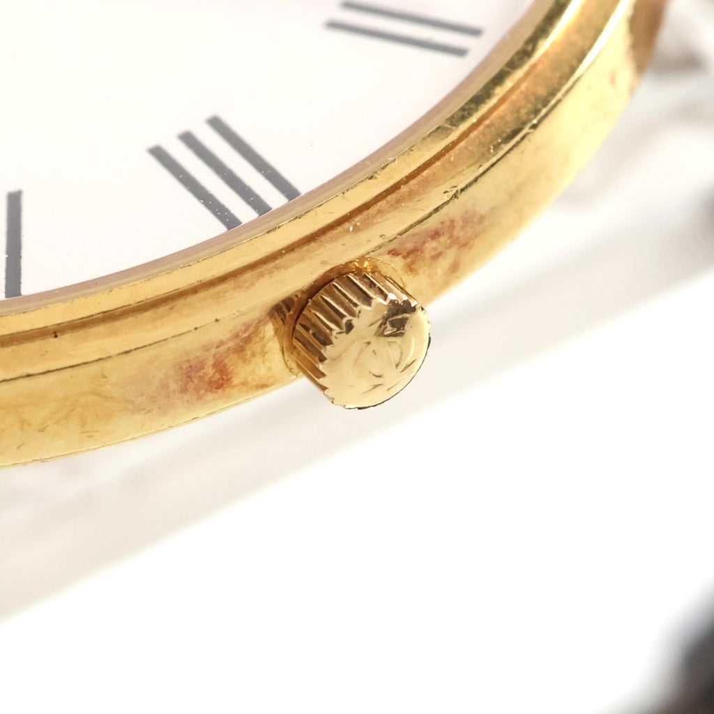 BAUME&MERCIER(ボームアンドメルシェ) クラシマ 白文字盤 イエローゴールド 革ベルト クオーツ MV045088