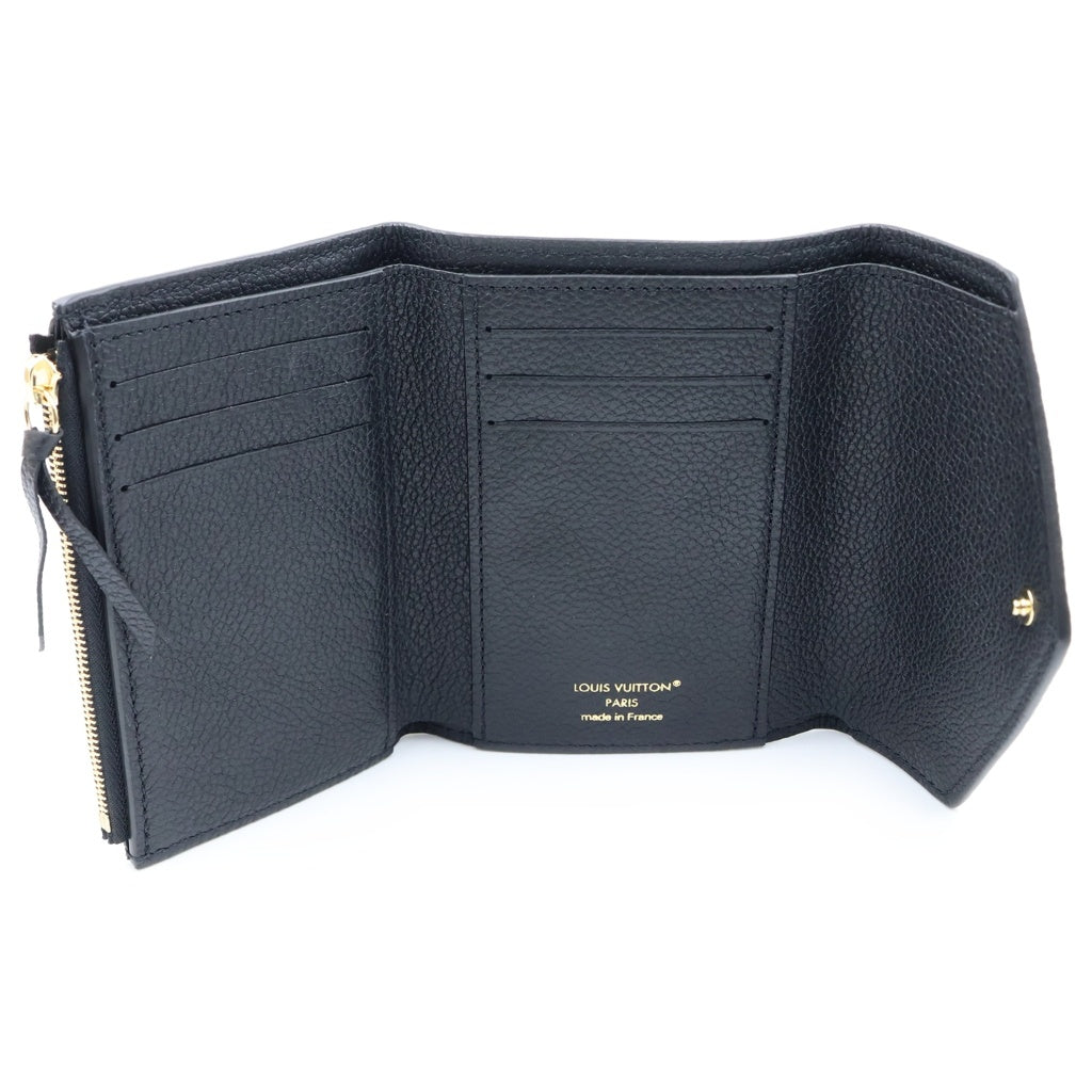 LOUIS VUITTON(ルイヴィトン) ポルトフォイユ ヴィクトリーヌ コンパクトウォレット 三つ折り財布 モノグラム アンプラント レザー ブラック M64060