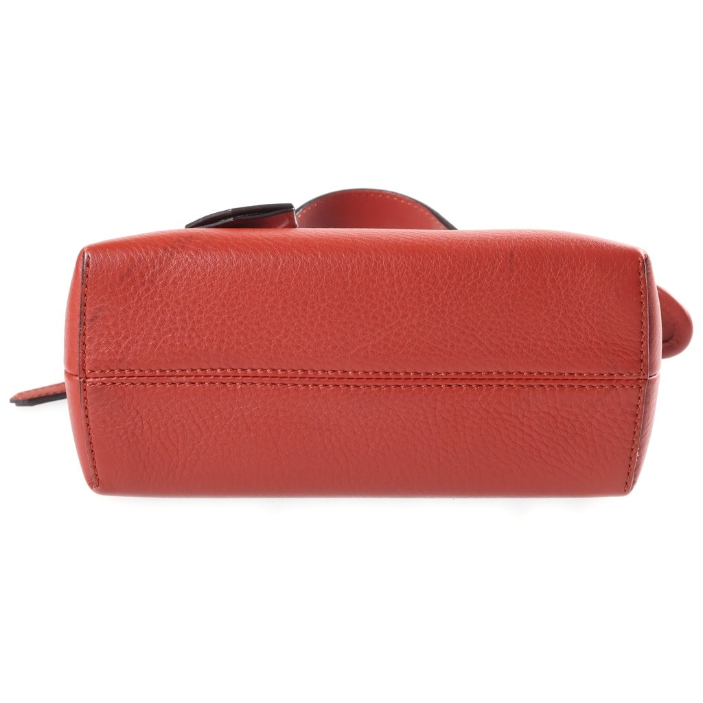 FENDI(フェンディ) バイザウェイ ミニ レザー シルバー金具 2WAY ハンドバッグ ショルダーバッグ レッド レディース