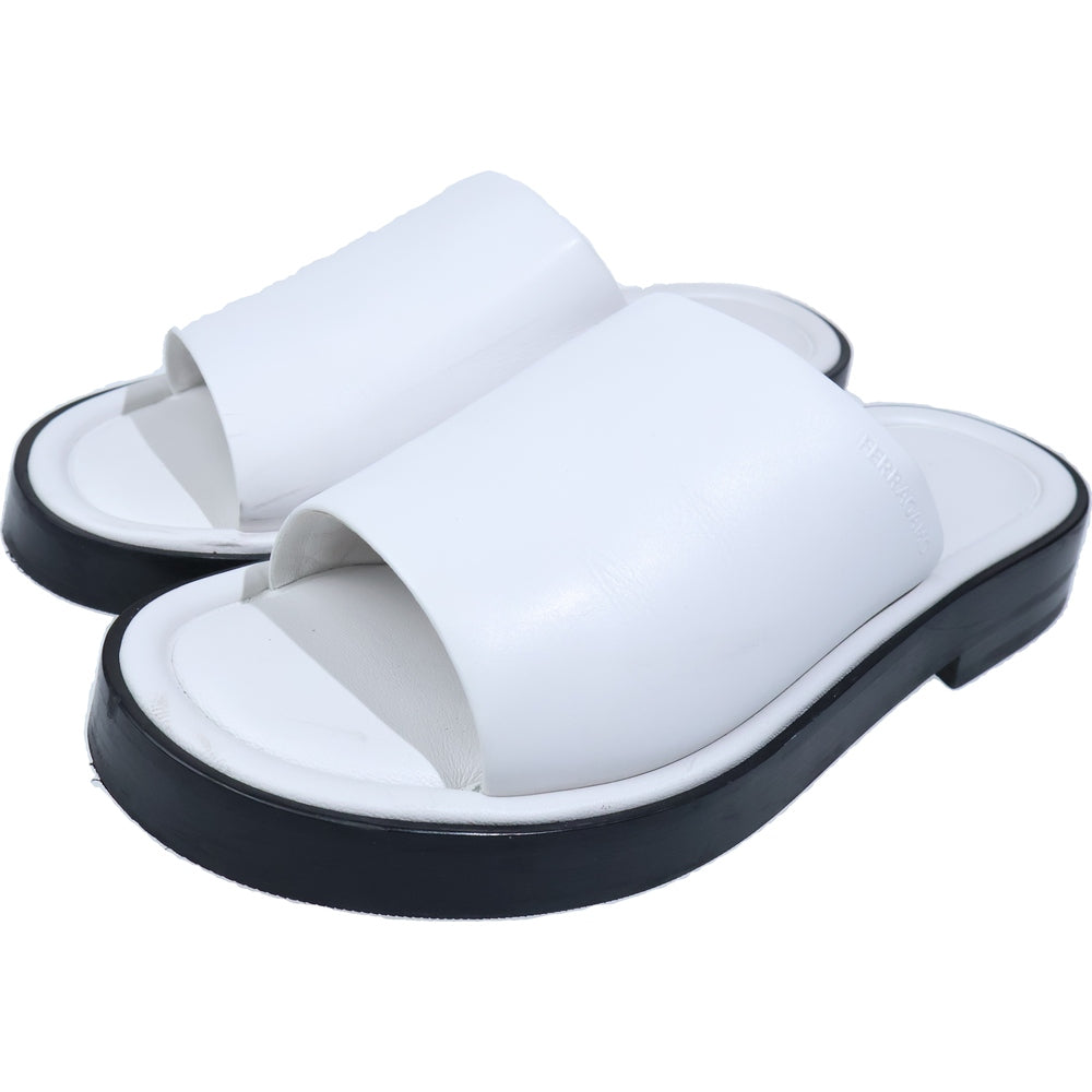 FERRAGAMO(フェラガモ) Giunone Leather Slides ジュノーネ レザースライド サンダル ホワイト 761849
