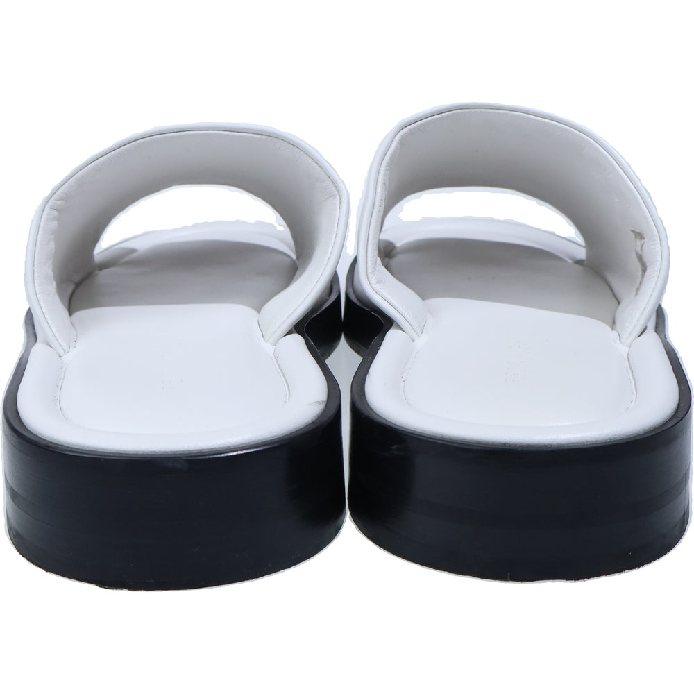FERRAGAMO(フェラガモ) Giunone Leather Slides ジュノーネ レザースライド サンダル ホワイト 761849