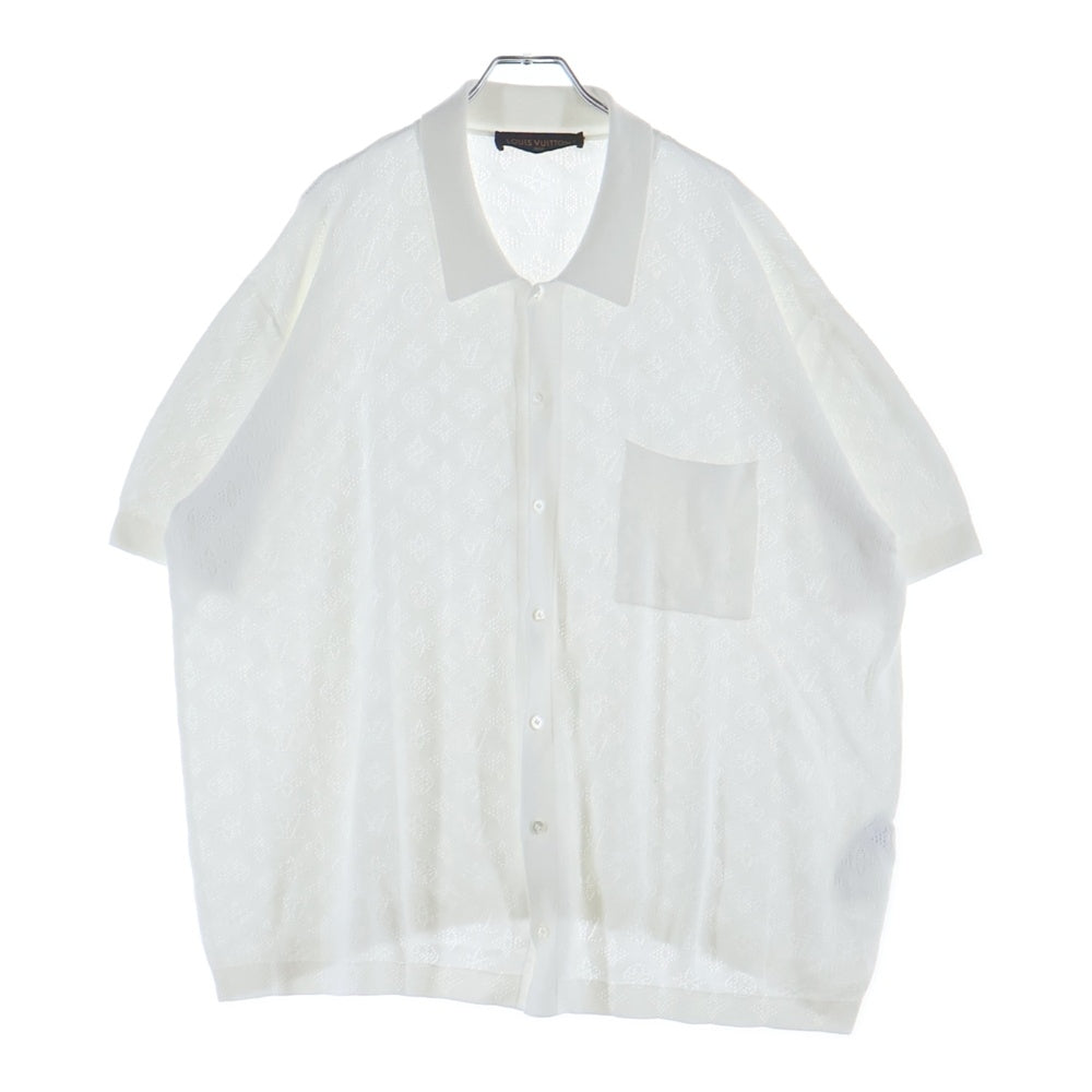 LOUIS VUITTON(ルイヴィトン) 25AW モノグラム ポインテール ショートスリーブ コットン 半袖シャツ ホワイト RM252MQ Y34 HRN44W