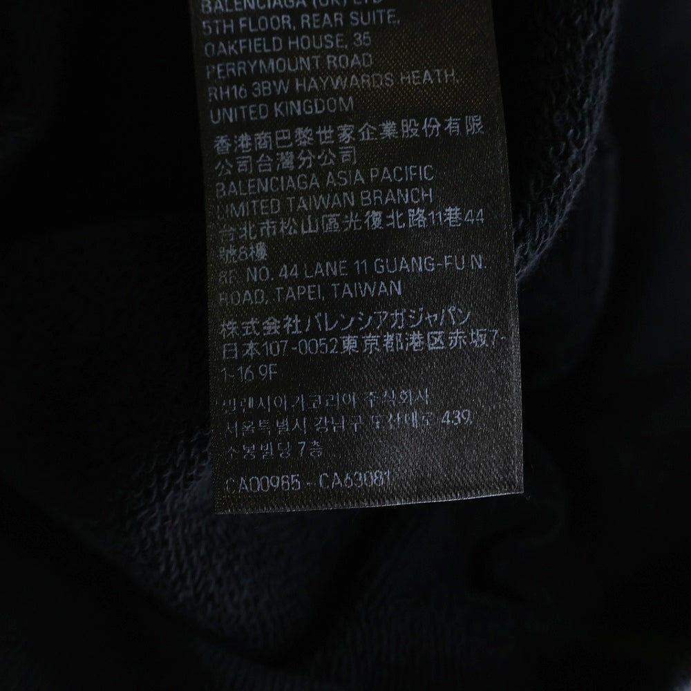 BALENCIAGA(バレンシアガ) フロント ロゴ 刺繍 クルーネック スウェットトレーナー ブラック 817252 TRVW1