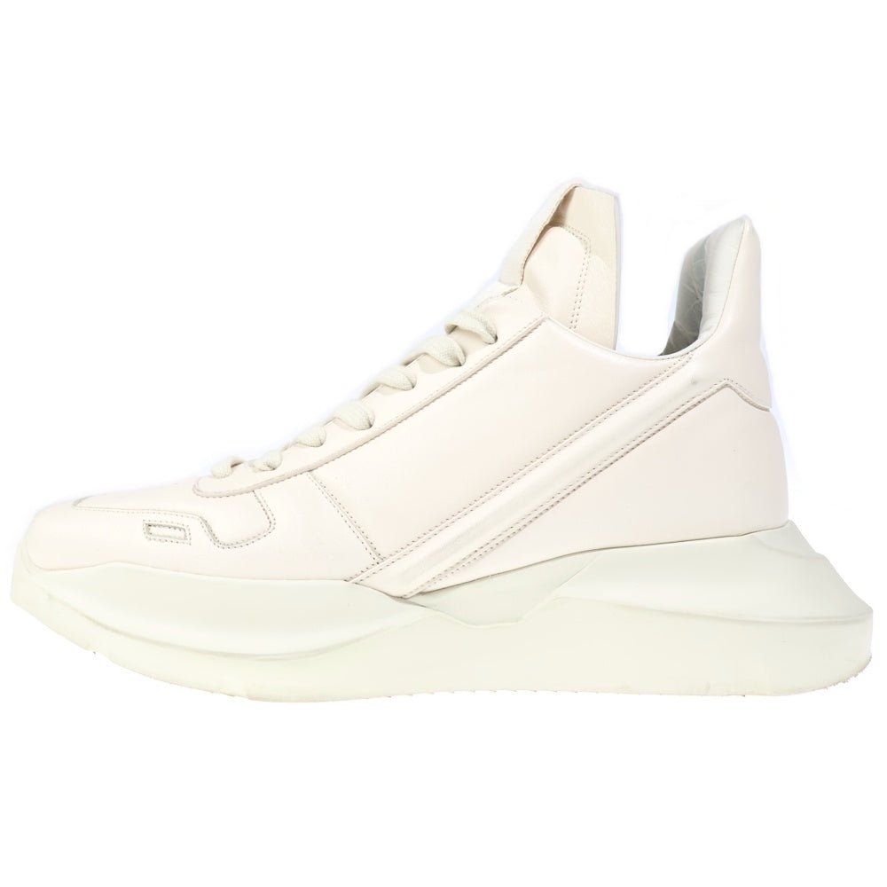 Rick Owens(リックオウエンス) GETH RUNNER ゲスランナー ハイトップ レザー ハイカットスニーカー ホワイト RU02D6814