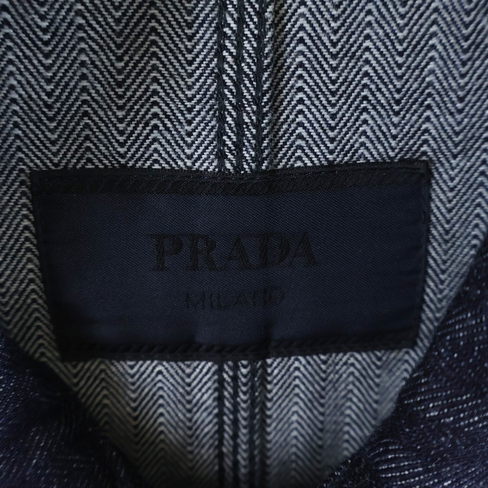 PRADA(プラダ) 24SS トライアングルロゴプレート シャンブレー デニム ジャケット インディゴ GEB254