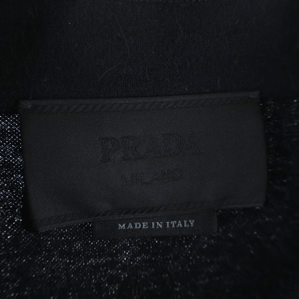 PRADA(プラダ) 21AW カシミヤブレンド ウール 長袖シャツ ブラック SC551