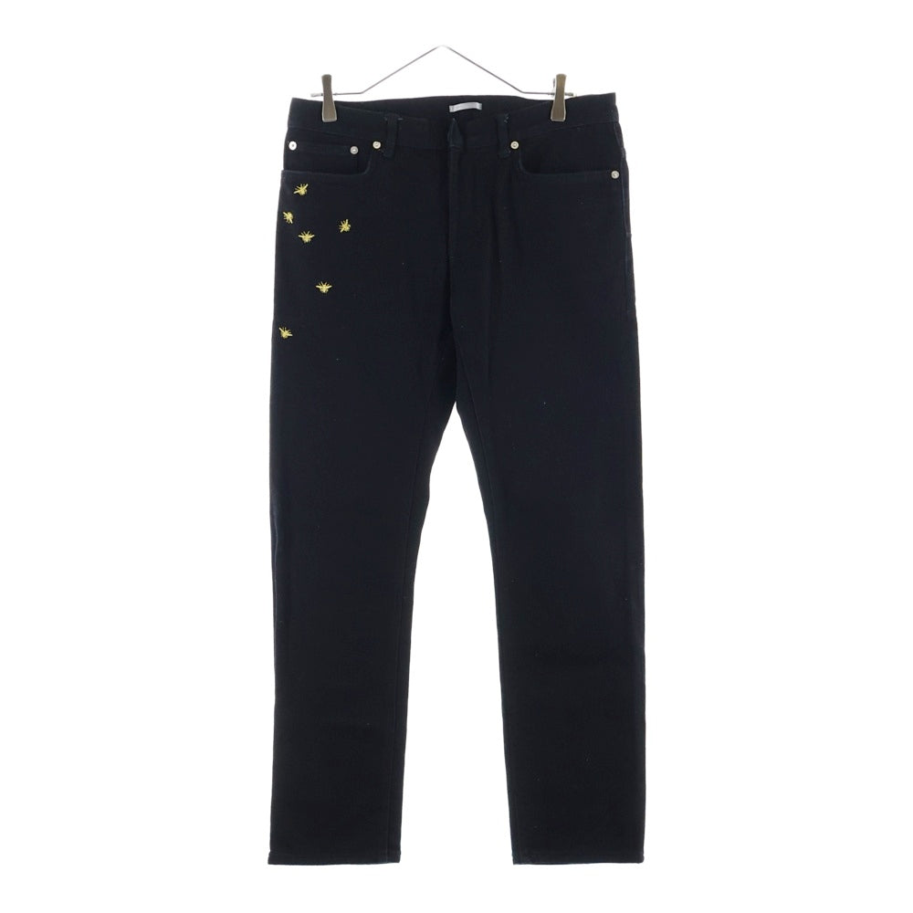 Dior HOMME(ディオールオム) 18AW BEE DENIM ビー刺繍 スリムストレートデニムパンツ ブラック 863DS11W9493