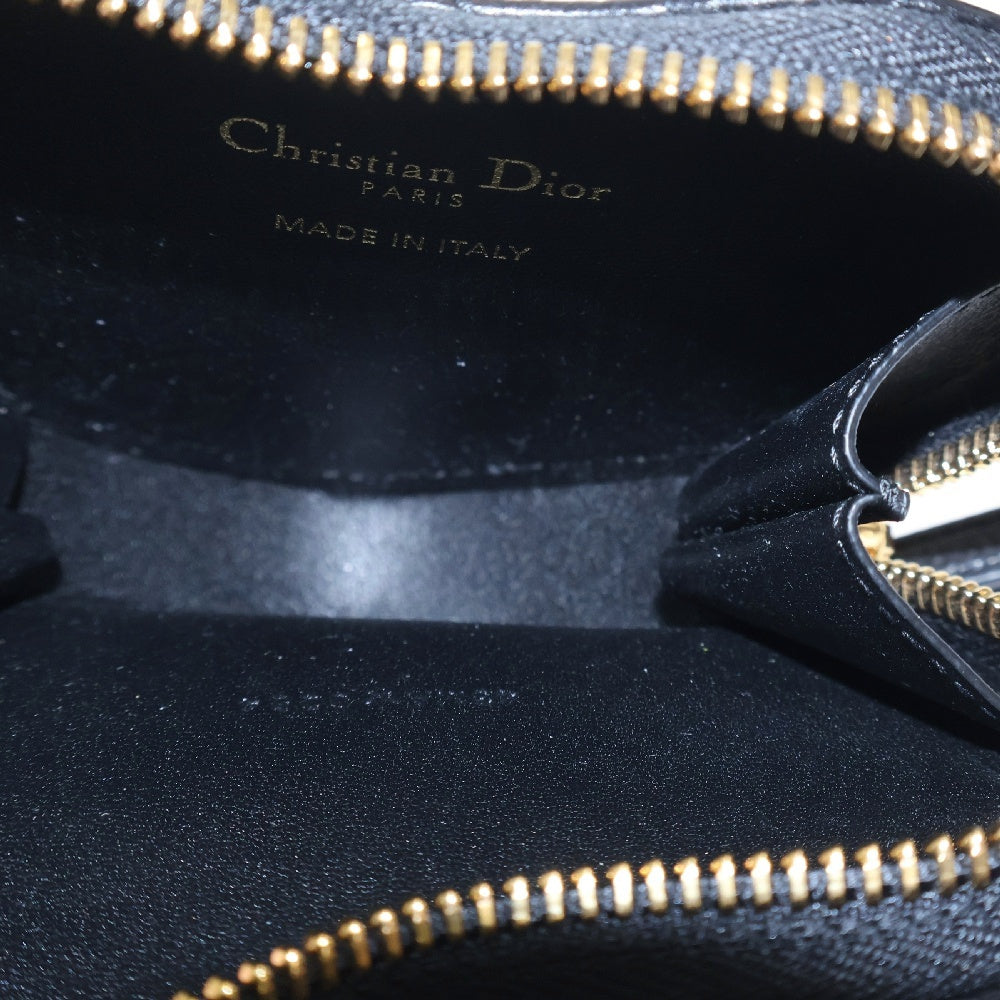 Christian Dior(クリスチャンディオール) カロ ハート チェーンポーチ ミニバッグ ブラック ゴールド金具 斜め掛けバッグ