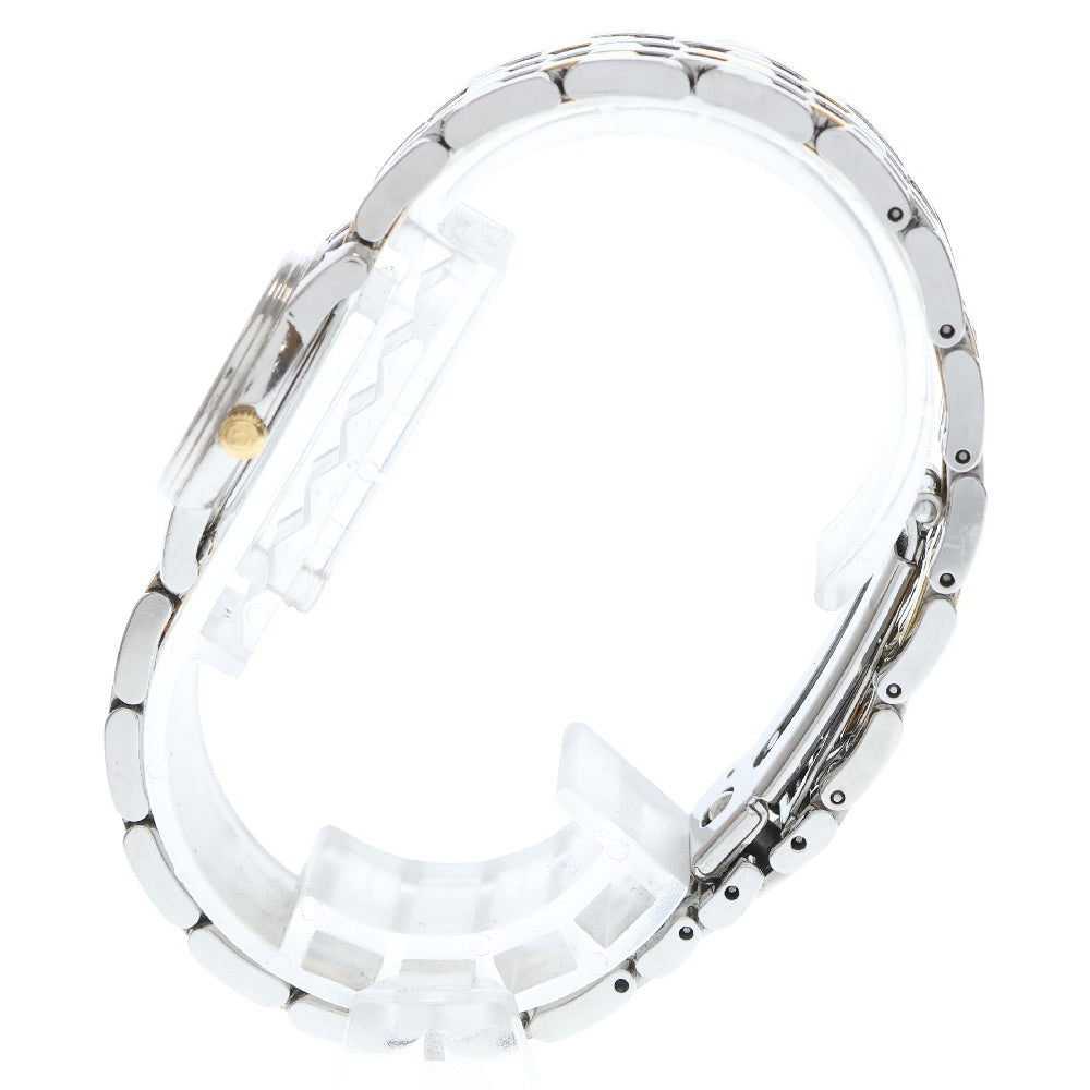 OMEGA(オメガ) デヴィル プレステージ 腕時計 ゴールド文字盤 16P ダイヤ YGコンビ SS×YG/QZ 4370.16 レディース