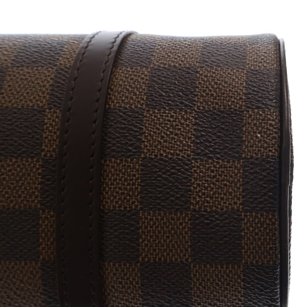 LOUIS VUITTON(ルイヴィトン) ダミエ エベヌ パピヨンPM レザーハンドバッグ ブラウン N51304