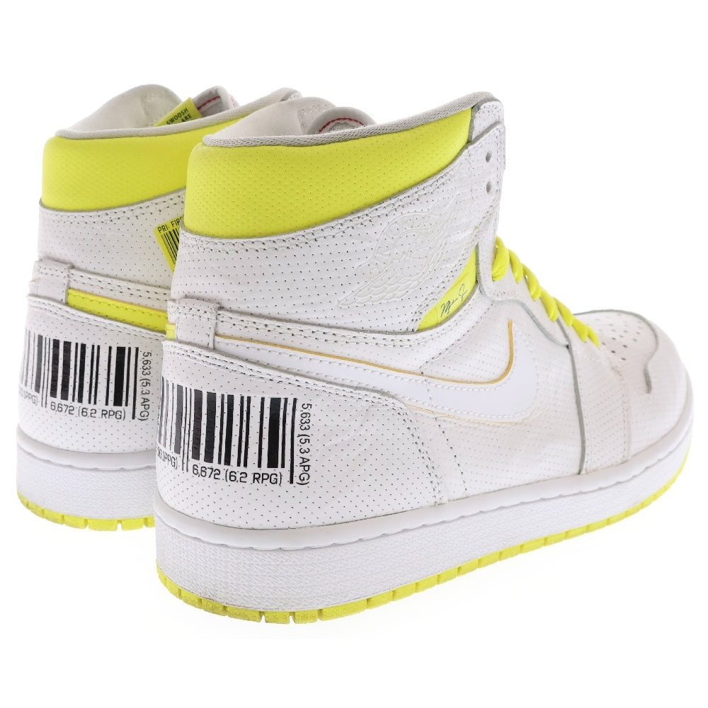 NIKE(ナイキ) AIR JORDAN 1 RETRO HIGH OG First Class Flight エアジョーダン1 ファーストクラスフライト ハイカットスニーカー ホワイト×イエロー US9/27cm 555088-170