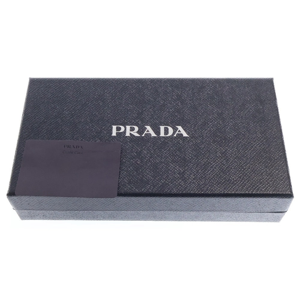 PRADA(プラダ) サフィアーノ リボン ラウンドファスナー 長財布 ベージュ レザー 1ML506