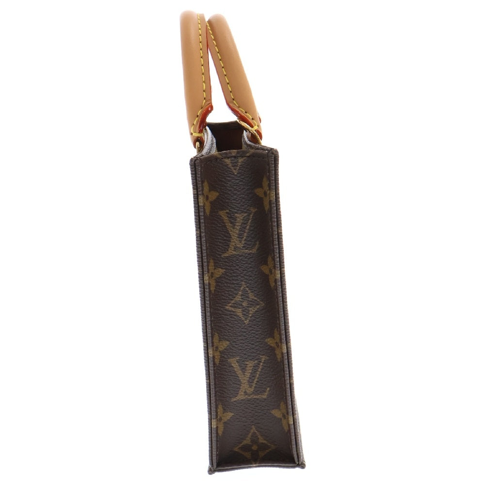 LOUIS VUITTON(ルイヴィトン) モノグラム プティット サックプラ ブラウン レザー RFID M81295