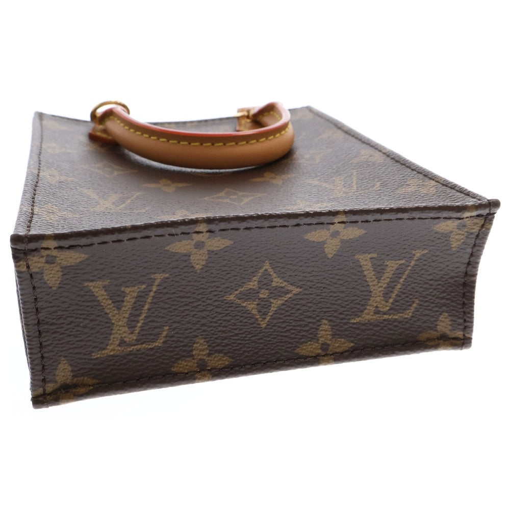 LOUIS VUITTON(ルイヴィトン) モノグラム プティット サックプラ 2wayハンドバッグ ショルダーバッグ ブラウン レザー RFID M81295