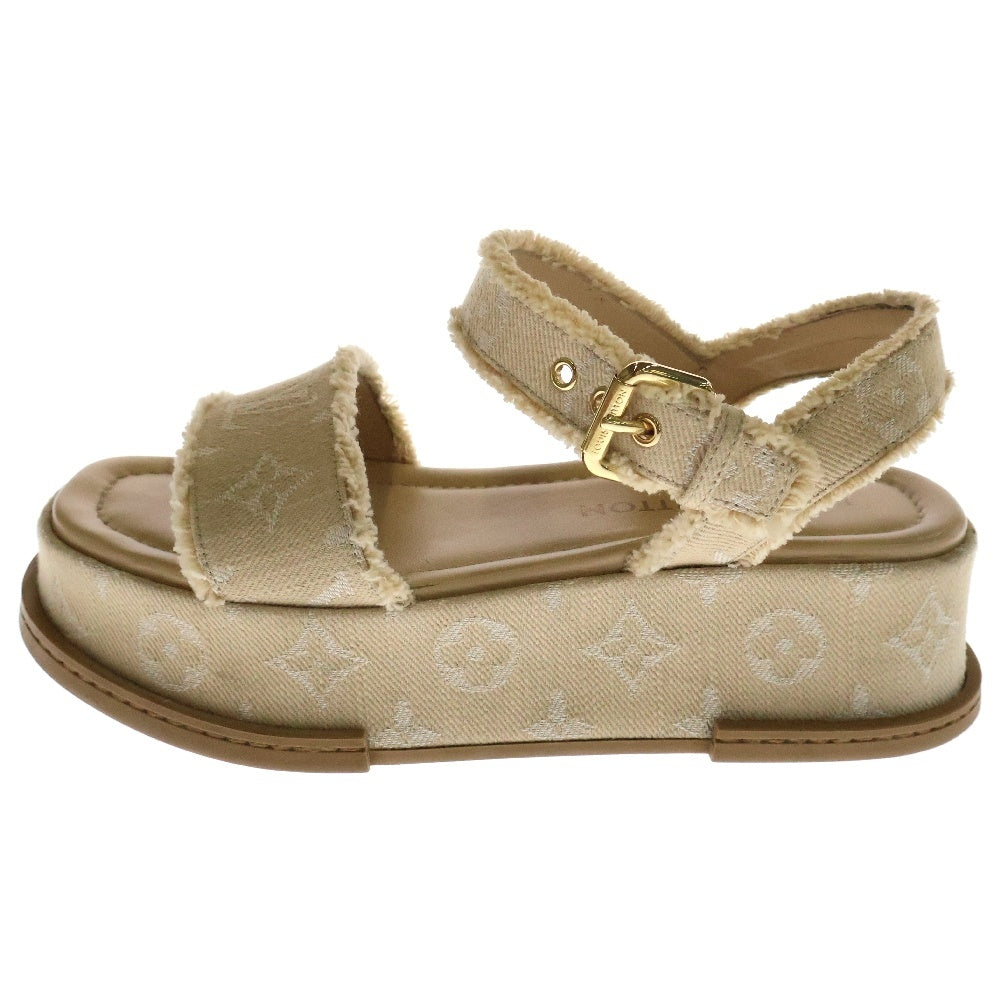 LOUIS VUITTON(ルイヴィトン) 24AW Maya Flatform Sandal モノグラム マヤ フラットフォーム サンダル レディース 1ACYCJ ベージュ