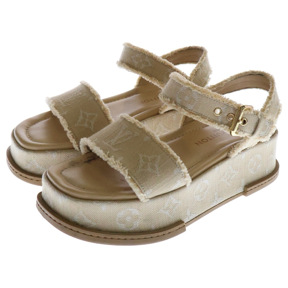 LOUIS VUITTON(ルイヴィトン) 24AW Maya Flatform Sandal モノグラム マヤ フラットフォーム サンダル レディース 1ACYCJ ベージュ