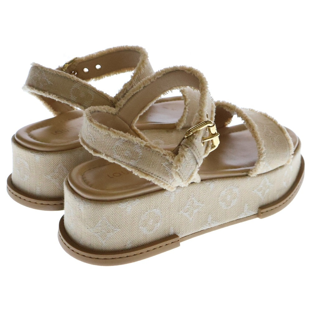 LOUIS VUITTON(ルイヴィトン) 24AW Maya Flatform Sandal モノグラム マヤ フラットフォーム サンダル レディース 1ACYCJ ベージュ
