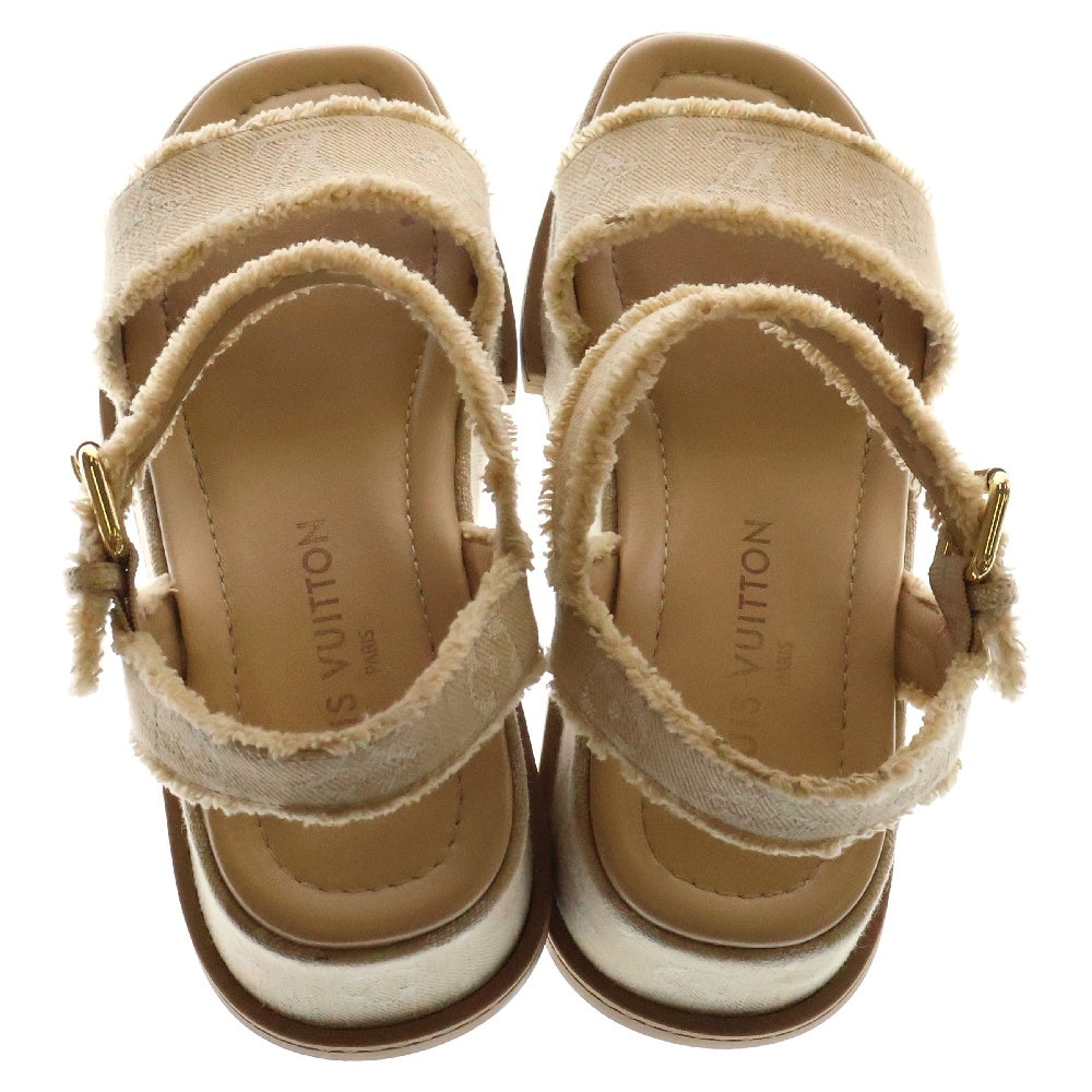 LOUIS VUITTON(ルイヴィトン) 24AW Maya Flatform Sandal モノグラム マヤ フラットフォーム サンダル レディース 1ACYCJ ベージュ