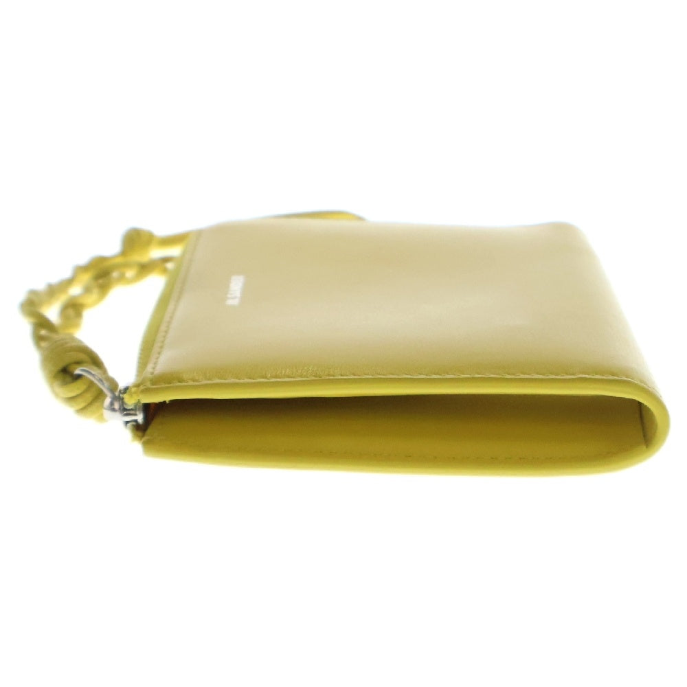 JIL SANDER NAVY(ジルサンダーネイビー) TANGLE タングル ロゴ レザー カードケース イエロー