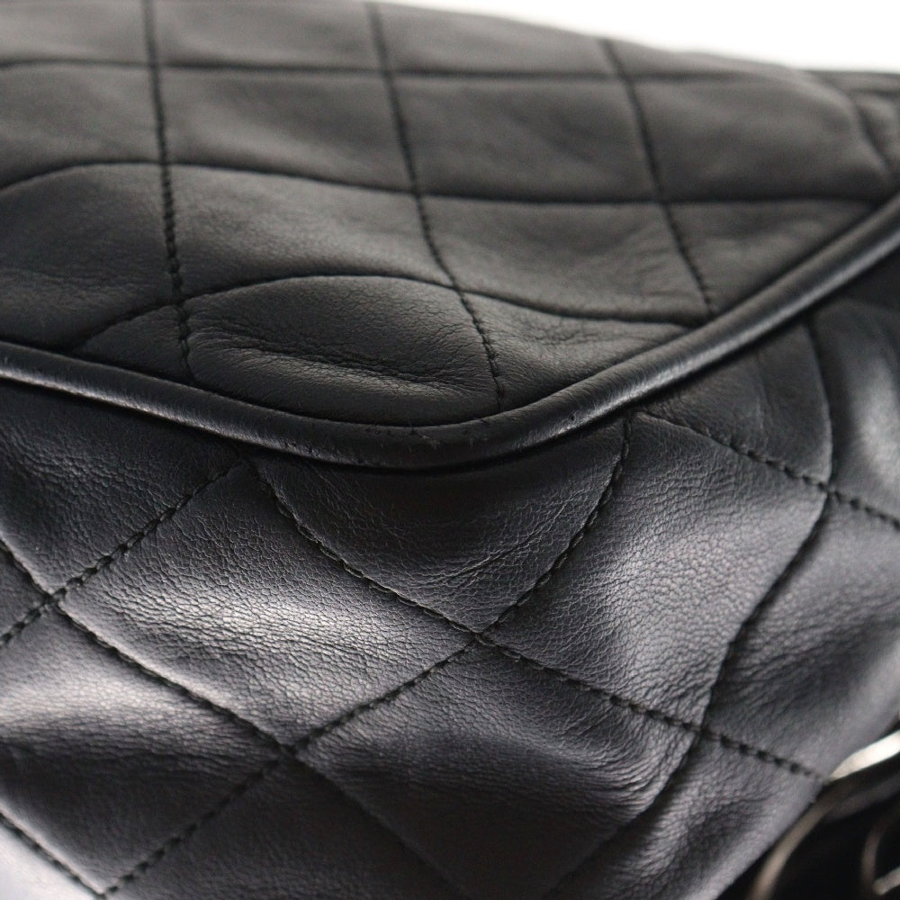 CHANEL(シャネル) ココマーク フリンジ ポシェット チェーン ショルダーバッグ ブラック ラムスキン ゴールド金具