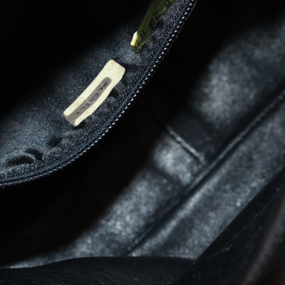 CHANEL(シャネル) ココマーク フリンジ ポシェット チェーン ショルダーバッグ ブラック ラムスキン ゴールド金具