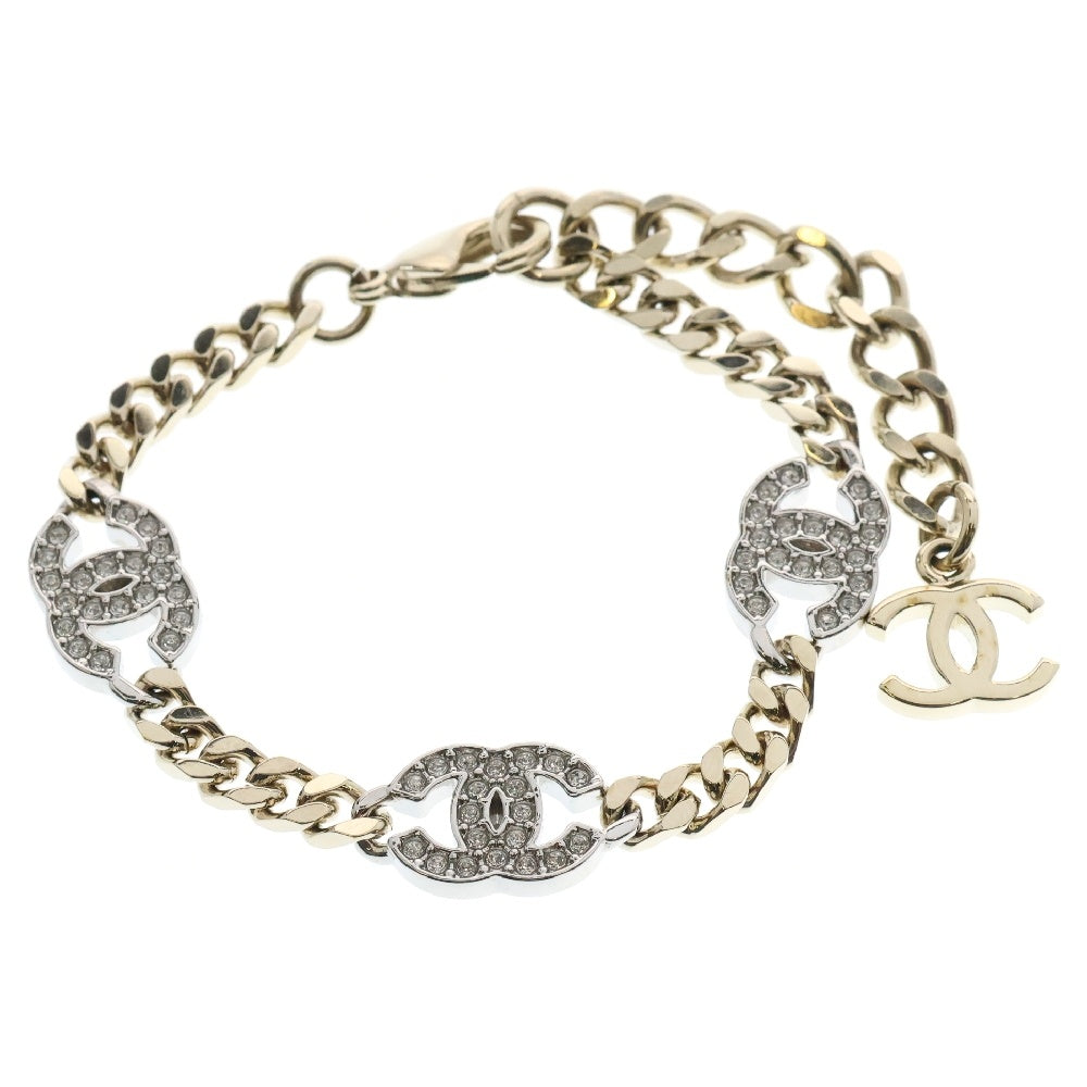 CHANEL(シャネル) ココマーク ブレスレット ラインストーン GP ゴールド B21A アクセサリー