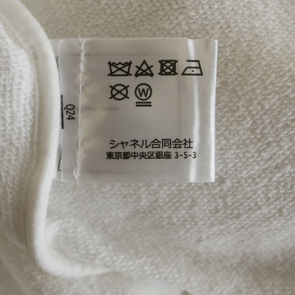 CHANEL(シャネル) ココマーク カメリア スパンコール トレーナー スウェット 白 コットン P63298K48933