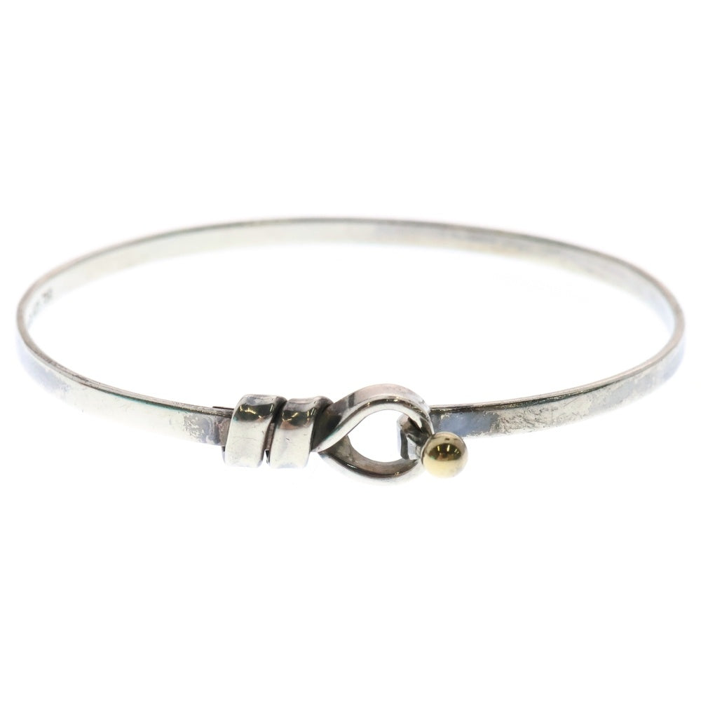 TIFFANY&Co(ティファニー) フック&アイ バングル ブレスレット SV925/750 シルバー/イエローゴールド
