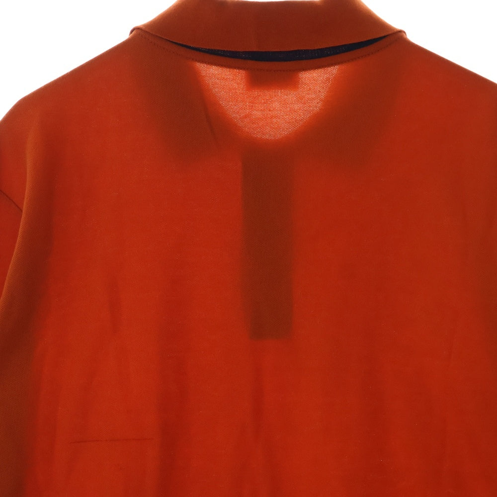 HERMES(エルメス) ポロシャツ 半袖シャツ オレンジ シルバーボタン L