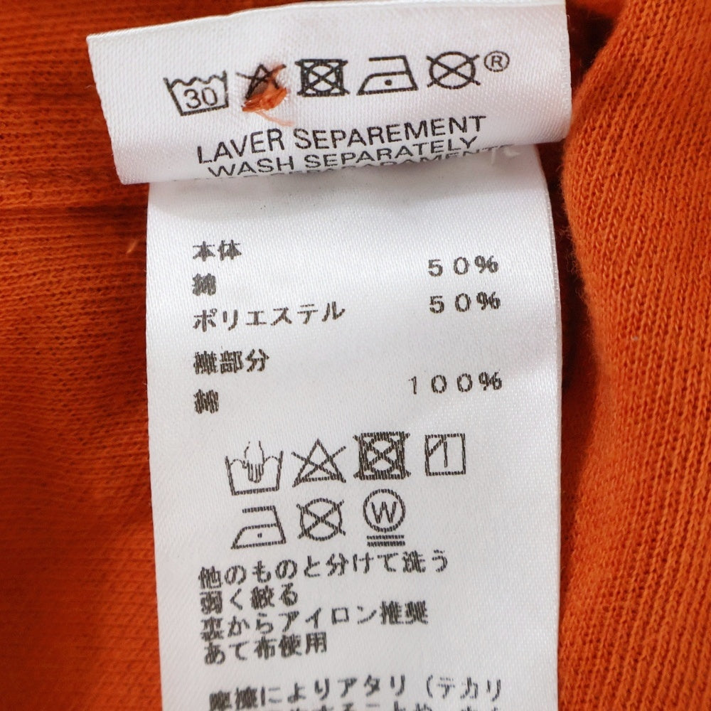 HERMES(エルメス) ポロシャツ 半袖シャツ オレンジ シルバーボタン L
