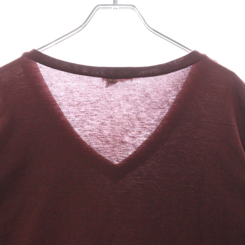 DIOR(ディオール) BEE 半袖VネックTシャツ ボルドー 263J631B0326