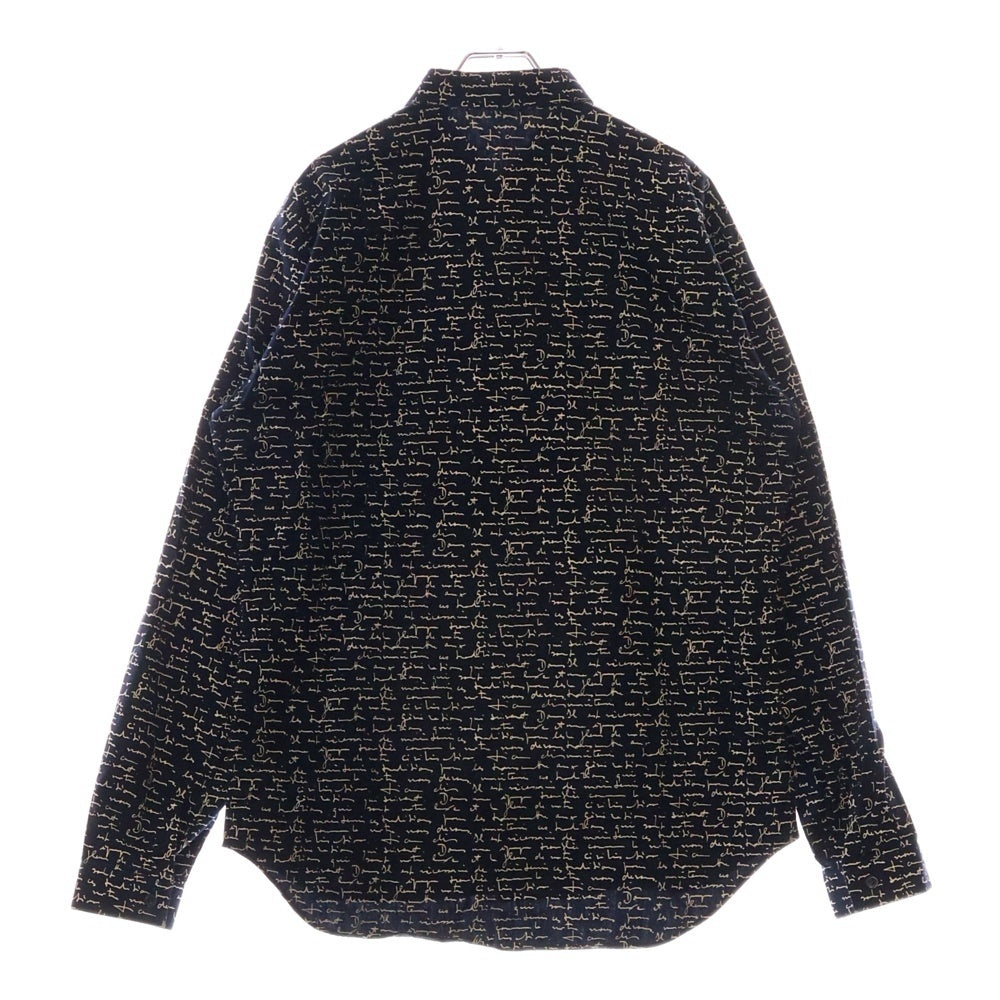 DIOR(ディオール) 16SS 総柄レタリング長袖シャツ 433C529A3328 ネイビー
