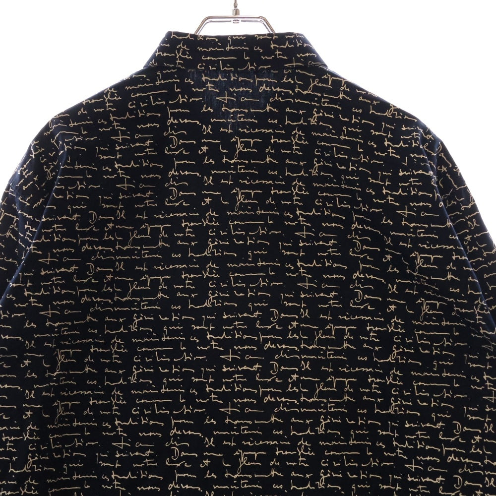 DIOR(ディオール) 16SS 総柄レタリング長袖シャツ 433C529A3328 ネイビー