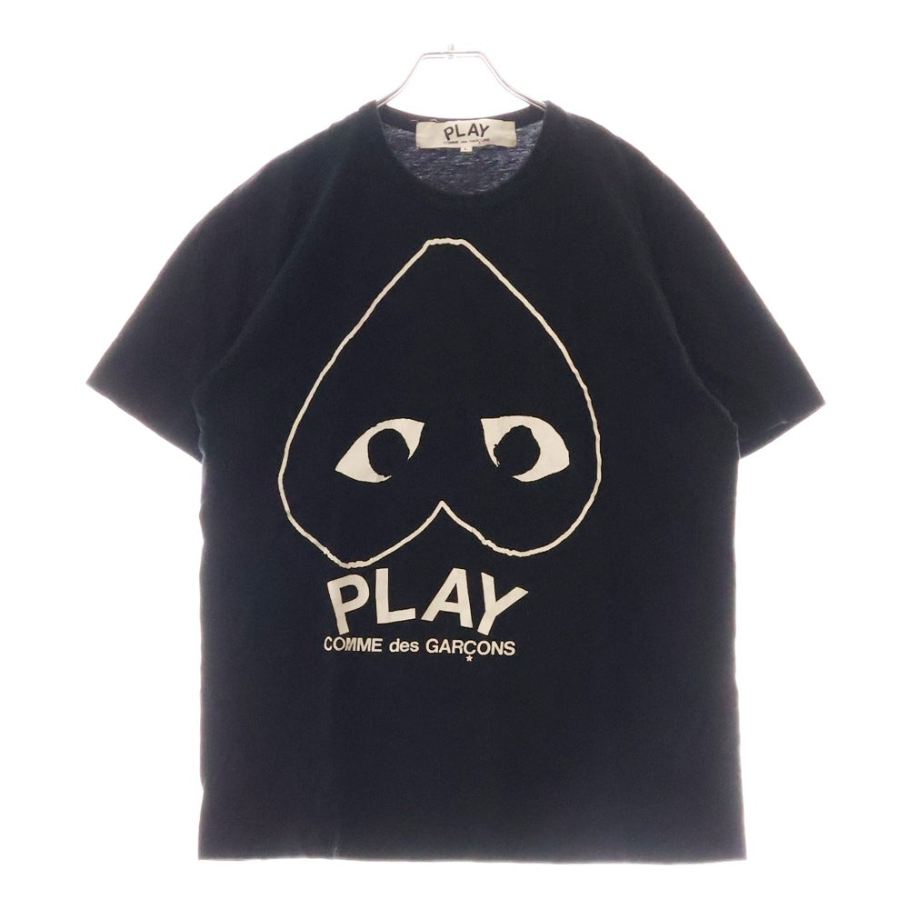COMME des GARCONS(コムデギャルソン) 逆さラインハート Playロゴ半袖Tシャツ AZ-T114 ブラック